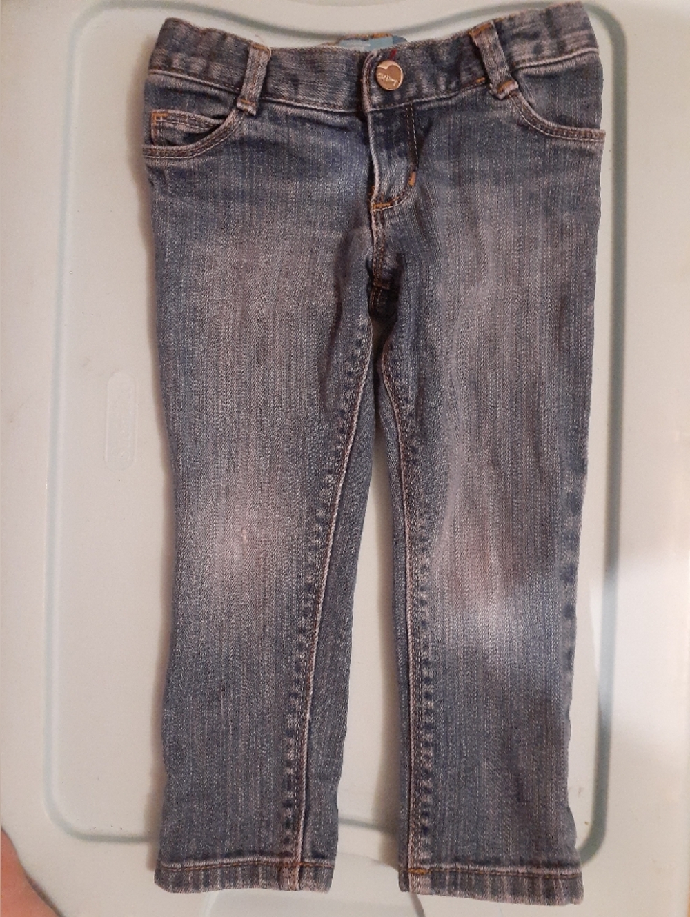 Old Navy Straight Leg Girls' Denim Jeans in Faded Blue